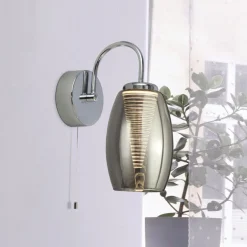 Searchlight LED Wandlampe mit Schalter Rauchglas 3000 K 202 lm< Led Lampen|Wandleuchten