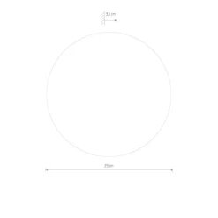 Nowodvorski LED Wandlampe rund Ø 25 cm in Gold 3000 K 130 lm Holz< Wohnzimmerlampen|Metall Lampen