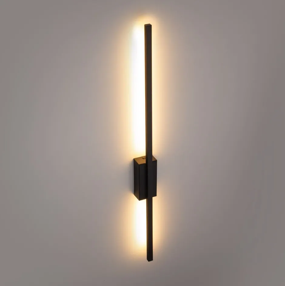 Led Lampen|Wandleuchten*TK Lighting LED Wandlampe Schwarz 79 cm hoch indirekt 3000 K Metall