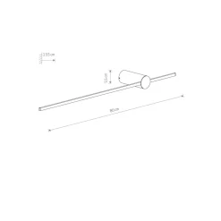 Nowodvorski LED Wandlampe Schwarz 3000 K 380 lm Aluminium indirekt< Led Lampen|Wandleuchten