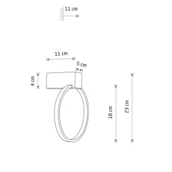 Nowodvorski LED Wandlampe Schwarz Aluminium 3000 K 190 lm Ø 18 cm< Led Lampen|Wandleuchten