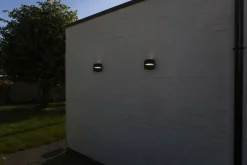 Metall Lampen|Led Außenleuchten*Eco-Light LED Wandlampe Schwarz Aluminium B:18 cm IP54 3000 K