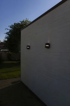 Metall Lampen|Led Außenleuchten*Eco-Light LED Wandlampe Schwarz Aluminium B:18 cm IP54 3000 K