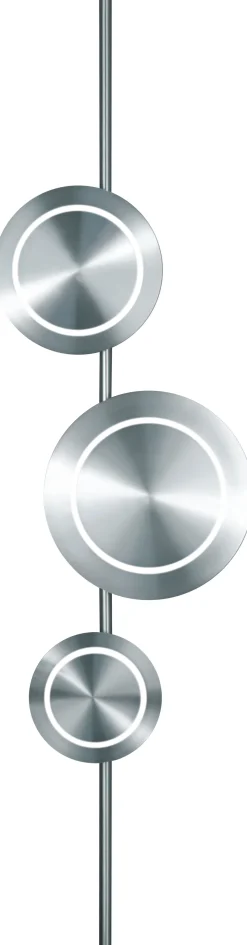 Wohnzimmerlampen|Metall Lampen*Eco-Light LED Wandlampe Silber H:120 cm 1008 lm 3000 K dimmbar