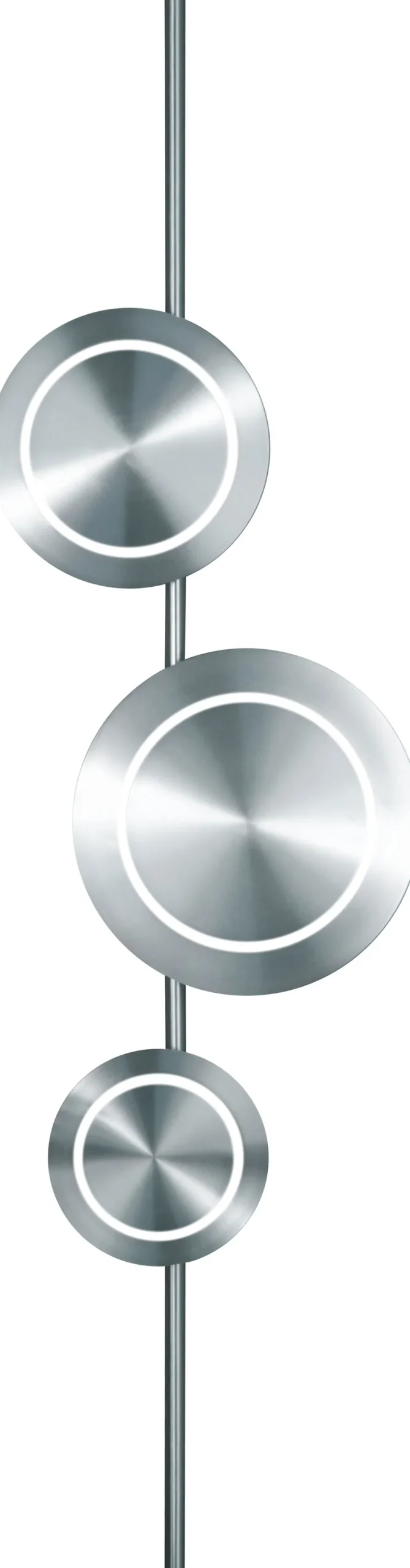 Wohnzimmerlampen|Metall Lampen*Eco-Light LED Wandlampe Silber H:120 cm 1008 lm 3000 K dimmbar