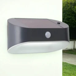 Searchlight LED Wandlampe Solar Bewegungssensor Metall IP44 Outdoor< Metall Lampen|Solarleuchten