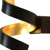 Wohnzimmerlampen|Metall Lampen*Eco-Light LED Wandlampe Spirale Schwarz Gold H:17 cm 3000 K 6 W