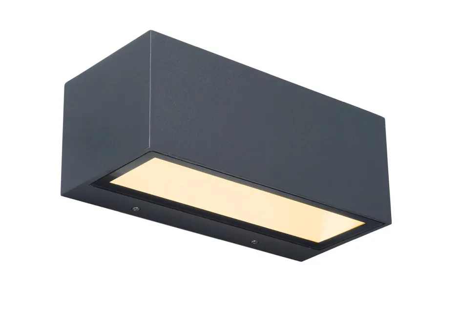 Metall Lampen|Led Außenleuchten*Eco-Light LED Wandlampe Up Down Aluminium Anthrazit 3000 K IP54
