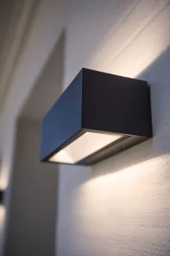 Eco-Light LED Wandlampe Up Down Aluminium Anthrazit B:14 cm IP54< Metall Lampen|Led Außenleuchten