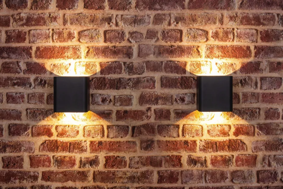 Eco-Light LED Wandlampe Up Down Aluminium IP44 3000 K Anthrazit< Metall Lampen|Led Außenleuchten