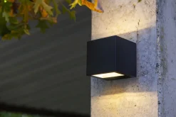 Eco-Light LED Wandlampe Up Down Schwarz B:8,5 cm IP54 850 lm 9 W< Metall Lampen|Led Außenleuchten