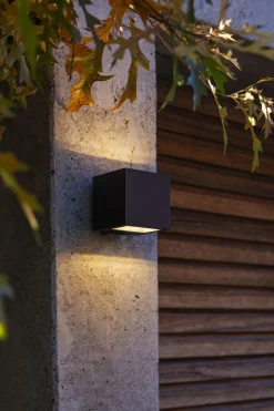 Eco-Light LED Wandlampe Up Down Schwarz B:8,5 cm IP54 850 lm 9 W< Metall Lampen|Led Außenleuchten