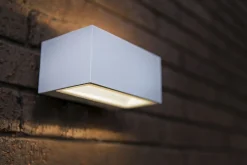 Metall Lampen|Led Außenleuchten*Eco-Light LED Wandlampe Up Down Weiß B:14 cm IP54 4000 K 10 W