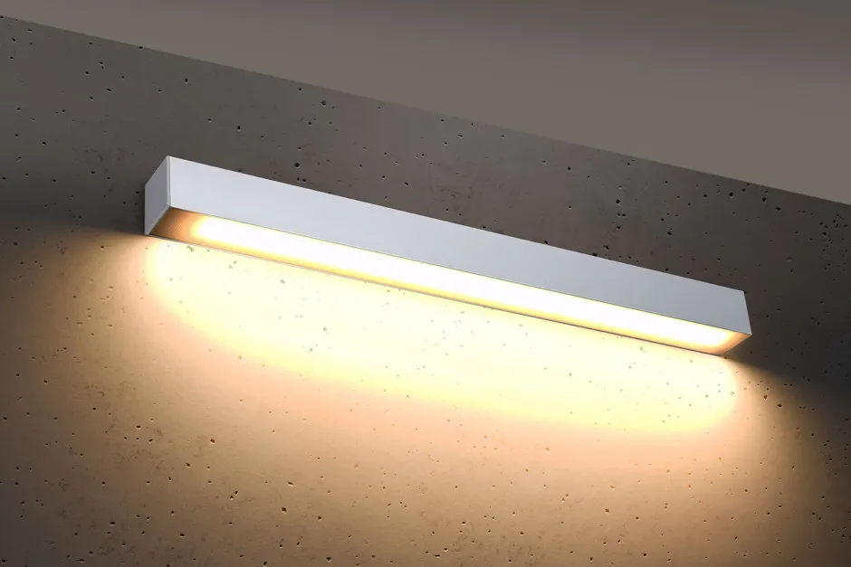 Wohnzimmerlampen|Küchenlampen*Sollux LED Wandlampe Weiß 67 cm länglich blendarm 3000 K