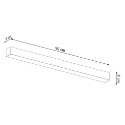 Sollux LED Wandleuchte 90 cm lang 3000 K 3120 lm blendarm< Wohnzimmerlampen|Küchenlampen