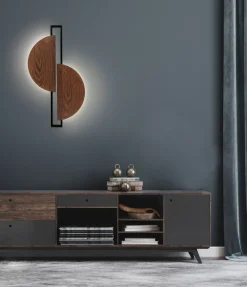 Nowodvorski LED Wandleuchte 3000 K 340 lm Schwarz Holz indirekt dekorativ< Led Lampen|Wandleuchten