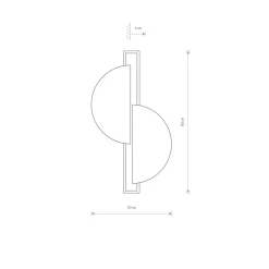 Nowodvorski LED Wandleuchte 3000 K 340 lm Schwarz Holz indirekt dekorativ< Led Lampen|Wandleuchten
