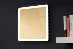 Eco-Light LED Wandleuchte Aluminium Gold Schwarz 3000 K B:41 cm< Wohnzimmerlampen|Metall Lampen