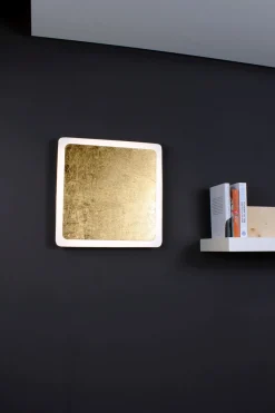 Eco-Light LED Wandleuchte Aluminium Gold Schwarz 3000 K B:41 cm< Wohnzimmerlampen|Metall Lampen