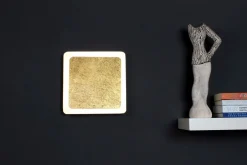 Eco-Light LED Wandleuchte Aluminium Gold Schwarz 3000 K B:31 cm< Wohnzimmerlampen|Metall Lampen