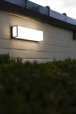 Eco-Light LED Wandleuchte Anthrazit Aluminium IP54 4000 K B:35 cm< Metall Lampen|Led Außenleuchten