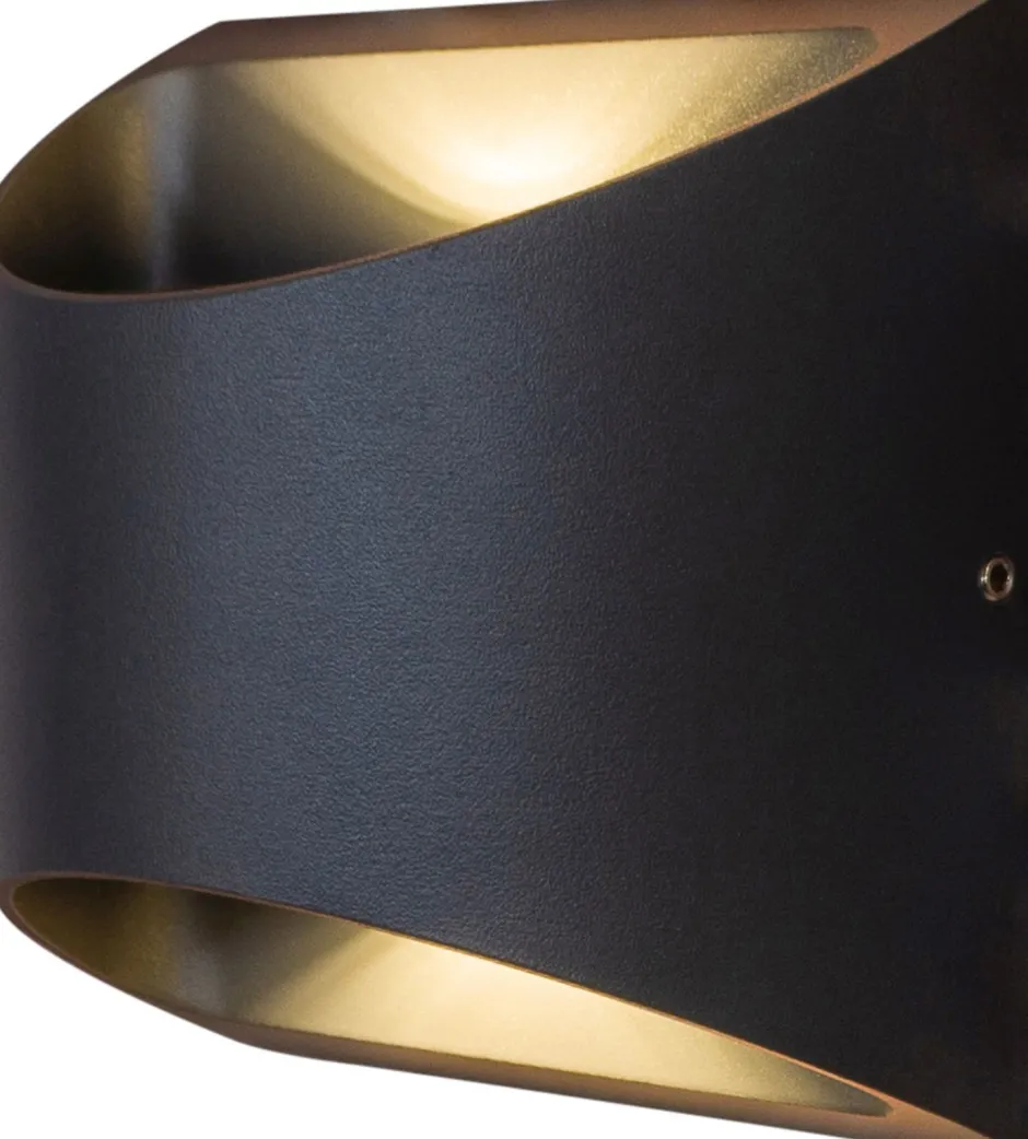 Metall Lampen|Led Außenleuchten*Eco-Light LED Wandleuchte Außen Aluminium IP44 B:13,1 cm Up Down