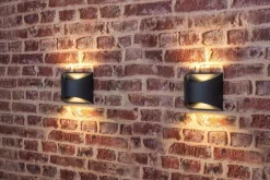 Metall Lampen|Led Außenleuchten*Eco-Light LED Wandleuchte Außen Aluminium IP44 B:13,1 cm Up Down