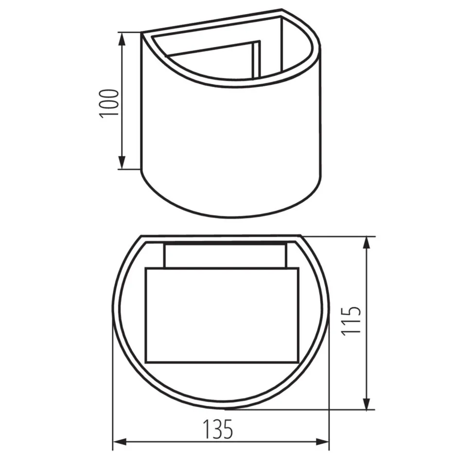 Außenwandleuchten|Moderne Außenleuchten*Kanlux LED Wandleuchte außen Aluminium IP54 Modern Haus Garten