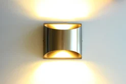 Metall Lampen|Led Außenleuchten*Eco-Light LED Wandleuchte Außen Edelstahl IP44 B:13,1 cm Up Down