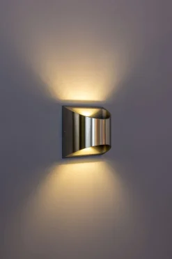 Metall Lampen|Led Außenleuchten*Eco-Light LED Wandleuchte Außen Edelstahl IP44 B:13,1 cm Up Down