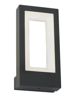 Metall Lampen|Led Außenleuchten*Searchlight LED Wandleuchte außen IP44 Anthrazit Weiß Aluminium