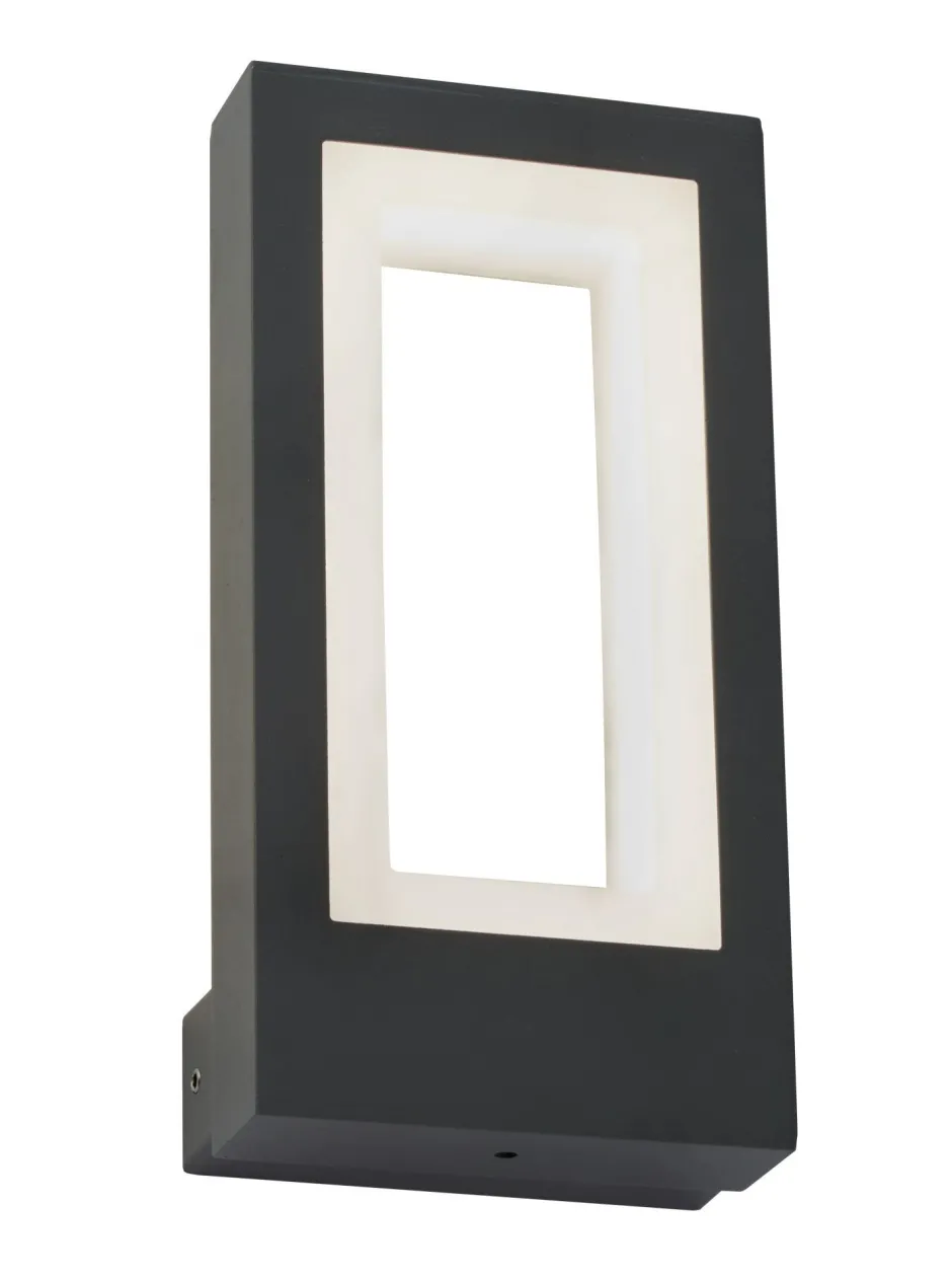 Metall Lampen|Led Außenleuchten*Searchlight LED Wandleuchte außen IP44 Anthrazit Weiß Aluminium