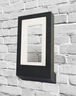 Metall Lampen|Led Außenleuchten*Searchlight LED Wandleuchte außen IP44 Anthrazit Weiß Aluminium