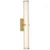 Searchlight LED Wandleuchte Bad 63 cm IP44 Glas Metall in Gold< Wohnzimmerlampen|Jugendstil Lampen