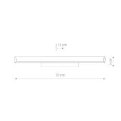 Led Lampen|Wandleuchten*Nowodvorski LED Wandleuchte Badezimmer 89 cm lang Chrom 3000 K 1300 lm