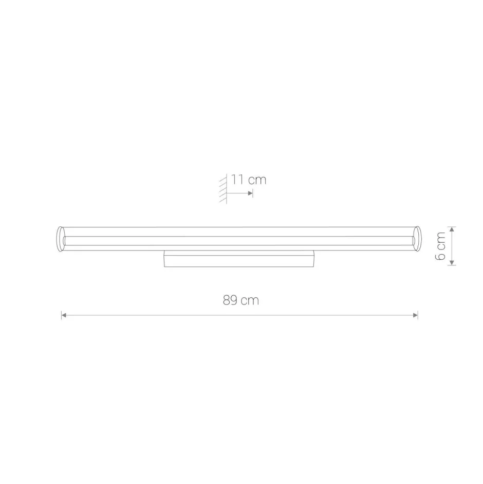 Led Lampen|Wandleuchten*Nowodvorski LED Wandleuchte Badezimmer 89 cm lang Chrom 3000 K 1300 lm