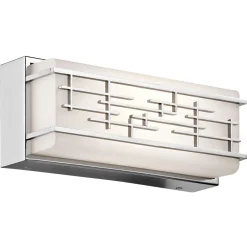 Led Lampen|Wandleuchten*Elstead LED Wandleuchte Badezimmer blendarm IP44 Weiß Chrom