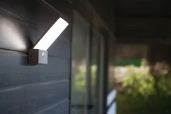 Metall Lampen|Led Außenleuchten*Eco-Light LED Wandleuchte Bewegungssensor IP54 T:14 cm Anthrazit