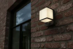 Metall Lampen|Led Außenleuchten*Eco-Light LED Wandleuchte Bewegungsmelder IP54 4000 K Aluminium