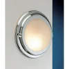 Led Lampen|Wandleuchten*Laura Suardi LED Wandleuchte Chrom rund Maritim Schiff Bullauge