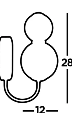 Wohnzimmerlampen|Glaslampen*Searchlight LED Wandleuchte Chrom Weiß 3000 K H: 28 cm Metall Glas