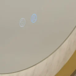 Flurlampen|Metall Lampen*Searchlight LED Wandleuchte dimmbar in Gold Weiß Touch IP44 Ø80 cm