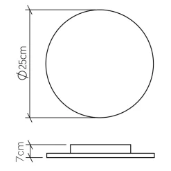 Flurlampen|Wohnzimmerlampen*Elstead LED Wandleuchte Holz Furnier Teak D: 25 cm rund 3000 K warmweiß