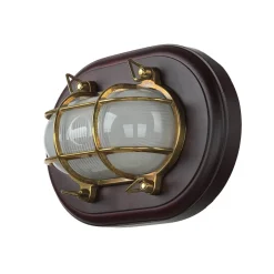 Laura Suardi LED Wandleuchte Holz Messing 3000K Maritim Flur< Glaslampen|Metall Lampen