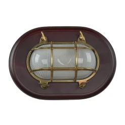 Laura Suardi LED Wandleuchte Holz Messing 3000K Maritim Flur< Glaslampen|Metall Lampen