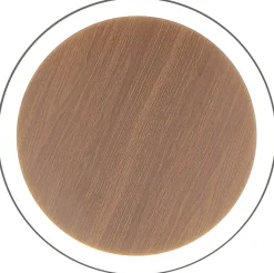 Wohnzimmerlampen|Metall Lampen*Eco-Light LED Wandleuchte Holz Schwarz rund Ø40 cm 3500 K dimmbar