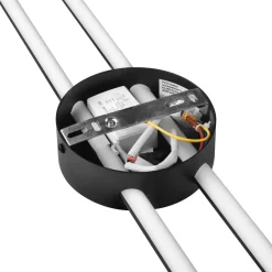 Lamkur LED Wandleuchte indirekt Schwarz H:80 cm 15 W 4000 K< Wohnzimmerlampen|Metall Lampen