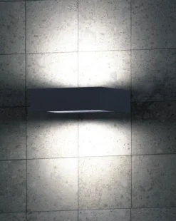 SU-MA LED Wandleuchte IP54 Anthrazit 4000K 480lm< Metall Lampen|Feuchtraumleuchten