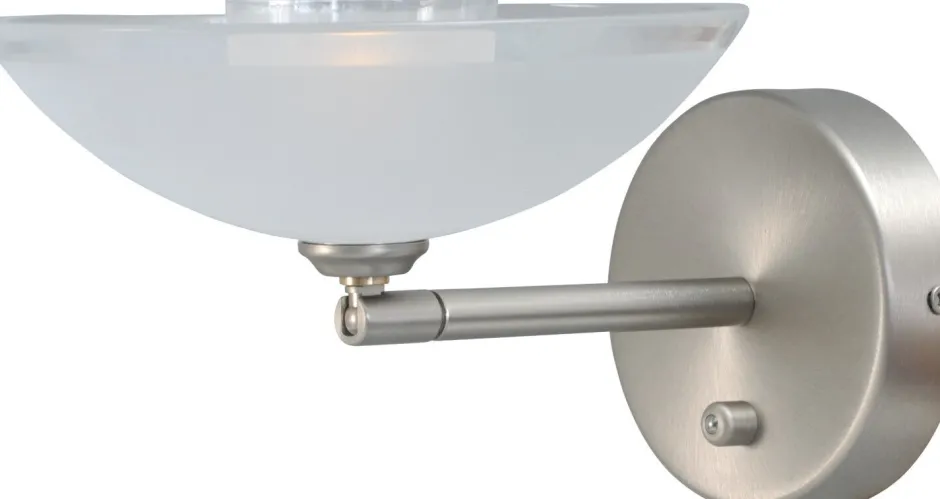 Glaslampen|Moderne Lampen*Masterlight LED Wandleuchte MELANI in Nickel matt dimmbar