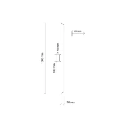 Wohnzimmerlampen|Flurlampen*TK Lighting LED Wandleuchte Metall Schwarz 100 cm lang 3000 K indirekt